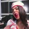 DOMDELUXURY – HORNY AND POWERFUL SEXY NURSE HUMILIATES SMALL DICK TO ORGASM LEAK