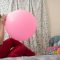 MISHA MYSTIQUE BLOWING UP 16 INCH BALLOON POPPING IT LEAK